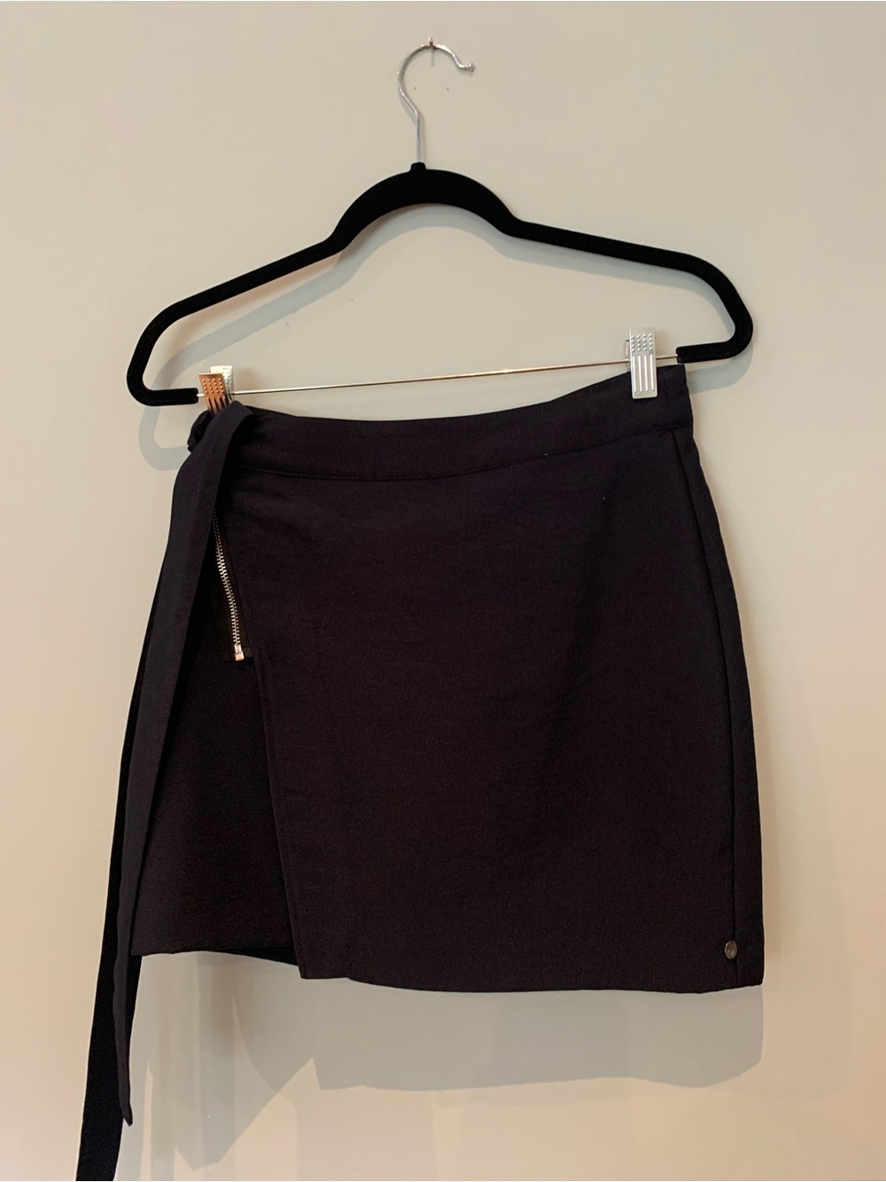 Scotch & Soda Navy Wrap-Front Mini Skirt